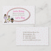 Drie Cute Kinder Play Date Card Contactkaartje (Voorkant / Achterkant)