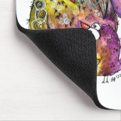 Drie Cute Whimsical Colorful Birds Muismat (Hoek)