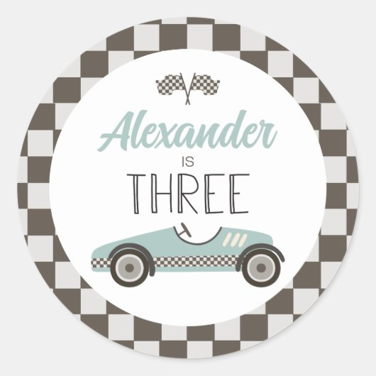 Drie dagen voor de  rassenwagen ronde sticker (Voorkant)