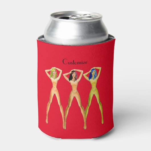 Drie dames met lange poten, permanent Thunder_Cove Blikjeskoeler (Blikje Voorkant)