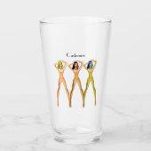 Drie dames met lange poten, permanent Thunder_Cove Glas (Voorkant)