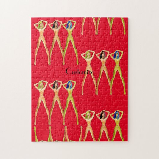 Drie dames met lange poten, permanent Thunder_Cove Legpuzzel (Verticaal)