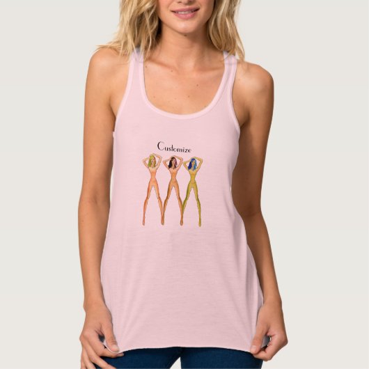 Drie dames met lange poten, permanent Thunder_Cove Tanktop (Voorkant)