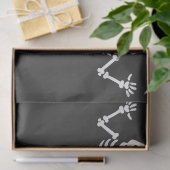 Drie Dansende Skeletten Zwart & Wit Decoupage Tissuepapier (Geschenk)