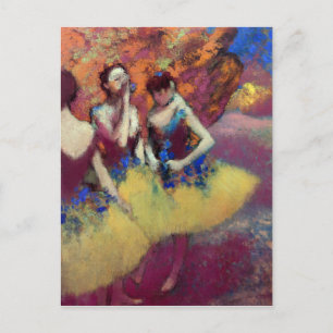 Drie dansers in gele rokken briefkaart