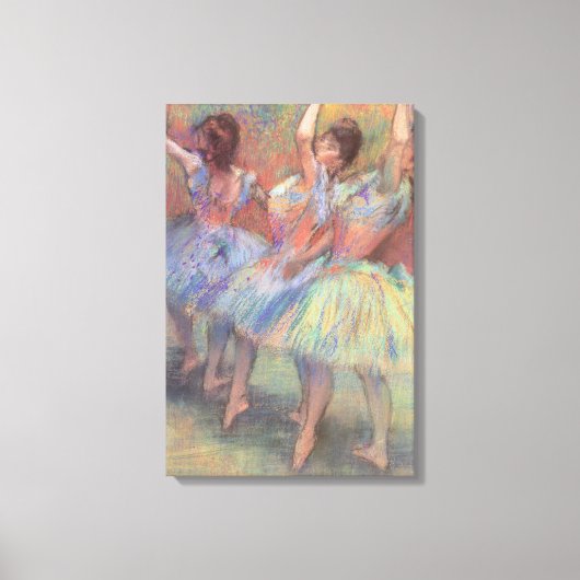 Drie dansers van Edgar Degas, balletkunst Canvas Afdruk (Voorkant)