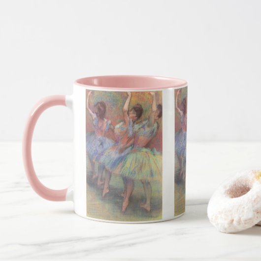 Drie dansers van Edgar Degas,  balletkunst Mok (Met donut)