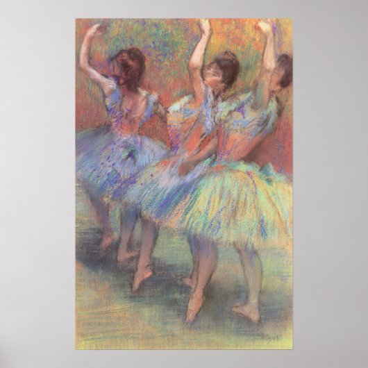 Drie dansers van Edgar Degas,  balletkunst Poster (Voorkant)