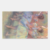 Drie dansers van Edgar Degas, balletkunst Rechthoekige Sticker (Voorkant)