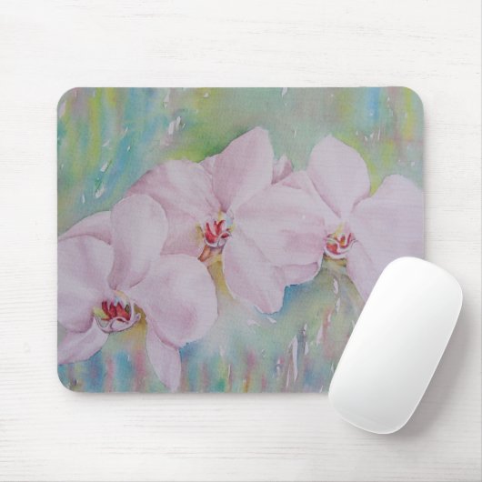 DRIE DELICATE ORCHIDEN MUISMAT (Met muis)