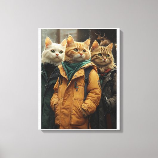 Drie detectives op het Hoesje Canvas Afdruk (Voorkant)