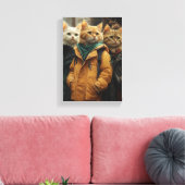 Drie detectives op het Hoesje Canvas Afdruk (Insitu (Woonkamer))