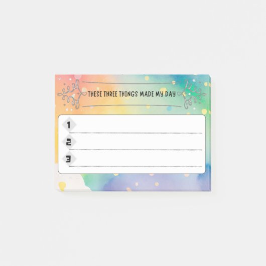 Drie dingen— post-it® notes (Voorkant)