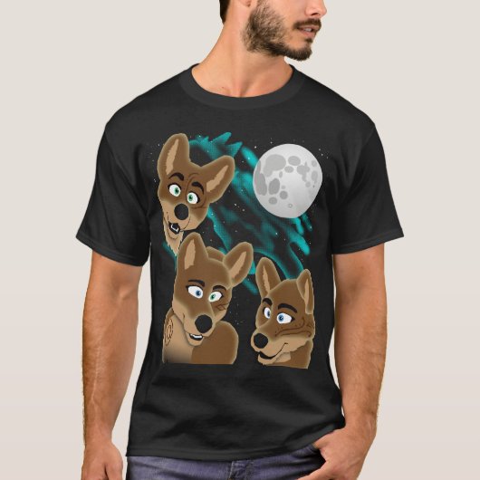 Drie Dingo Moon T-shirt (Voorkant)