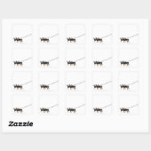 Drie Dobermans op de as Vierkante Sticker (Vel)