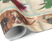 DRIE DOGGIEËN EN ROZEN CADEAUPAPIER (Rol Hoek)