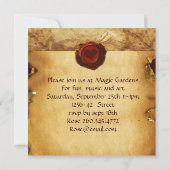 DRIE DOGGIEËN MET ROZEN, Derde zeedaags perkament Kaart (Achterkant)