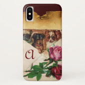 DRIE DOGGIEËN MET ROZEN MONOGRAM Case-Mate iPhone CASE (Achterkant)