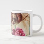 DRIE DOGGIEËN MET ROZEN MONOGRAM EXTRA GROTE BEKER (Rechts)