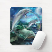 Drie dolfijnen Art Mousepad Muismat (Met muis)