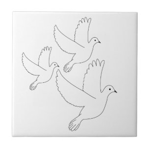 Drie Doves Tile/Trivett Tegeltje