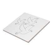Drie Doves Tile/Trivett Tegeltje (Zijkant)