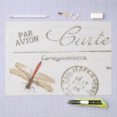 Drie Dragonfly Franse Carte Postale Decoupage Set Tissuepapier (Craft)