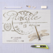 Drie Dragonfly Franse Carte Postale Decoupage Set Tissuepapier (Craft)