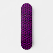 Drie driehoeken v1 - zwart en magenta skateboard (Voorkant)