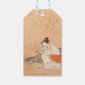 Drie Drunken Women Japans Art Torii Kiyonaga Cadeaulabel (Achterkant)