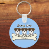 Drie Duitse Shorthaired Pointers Sleutelhanger (Voorkant)