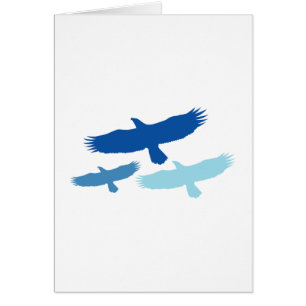 Drie Eagles vliegen (blauw)