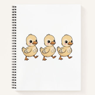Drie eendjes lopen achter elkaar – Schattig Notitieboek