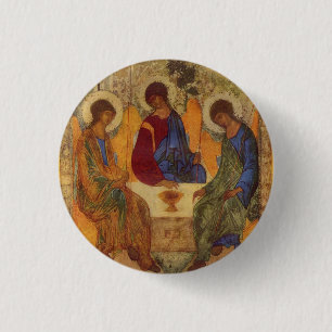 Drie-eenheid engelen bij Mamre Ronde Button 3,2 Cm