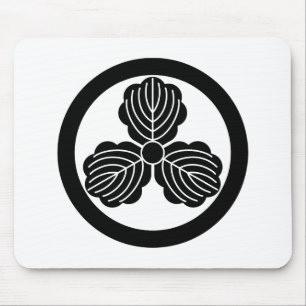 Drie eikenbladeren(1) in de cirkel muismat