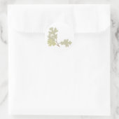 Drie eikenbladeren ronde sticker (Tas)