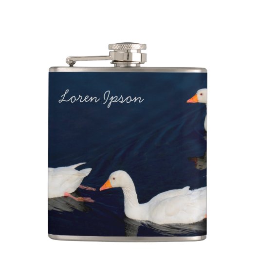 Drie Emden Geese Heupfles (Voorkant)