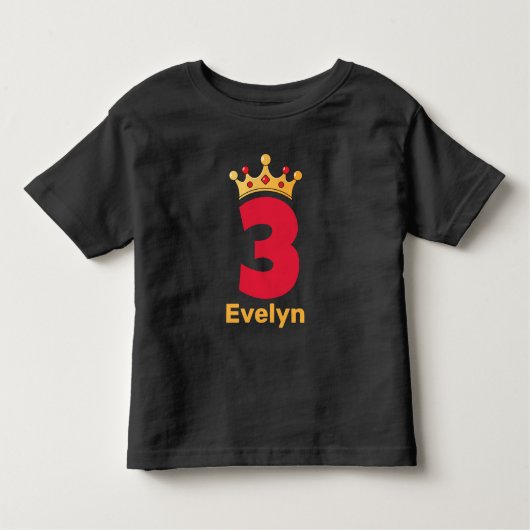Drie en een Crown-Toddler T-Shirt (Voorkant)