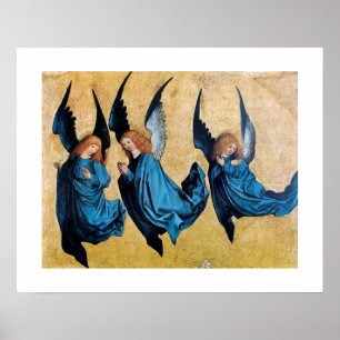 DRIE ENGELEN IN BLAUW POSTER