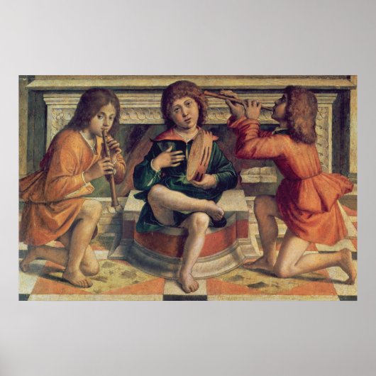 Drie engelmuzikanten poster (Voorkant)