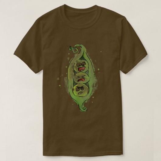 Drie erwten in een Pod Funny T-shirt (Design voorkant)