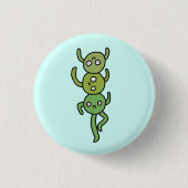 Drie erwten in een potje ronde button 3,2 cm (Voorkant)