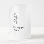 Drie Eye Bot Tech Support Rocks Matglas Bierpul (Voorkant links)