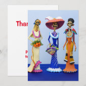 Drie Fancy Catrinas Bedankkaart (Voorkant / Achterkant)