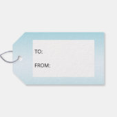 Drie feestelijke kerstpinguïns met aangepaste teks cadeaulabel (Achterkant Horizontaal)