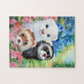 DRIE FERRETS SUMMER PUZZZLE LEGPUZZEL (Horizontaal)