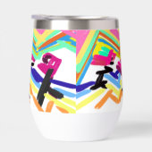 Drie flamingo zonsondergang tattoo (Rechts)