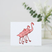 Drie Flamingo's Briefkaart (Staand voorkant)
