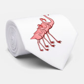 Drie Flamingos Stropdas (Opgerold)