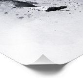 Drie Flamingo's zwart-wit Waterverf Foto Afdruk (Hoek)